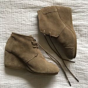 TOMS suede wedges